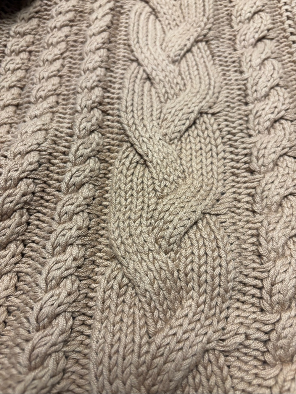 Quince organic cotton oversized cable cardigan, size L - Picture 9 of 13